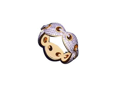 Micro Pave Chain Link Ring